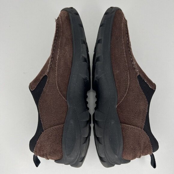 Land's End Brown Rough Cut Suede Chukka Loafers Mens Size 8.5 Slip-On Shoes - Picture 6 of 8